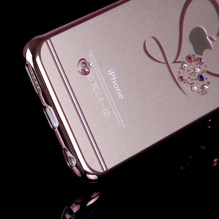 iPhone 7 Case,iPhone7 Case,ikasus Mini Love Heart Glitter Bling Crystal Rhinestone Diamonds Clear Rubber Golden... N90