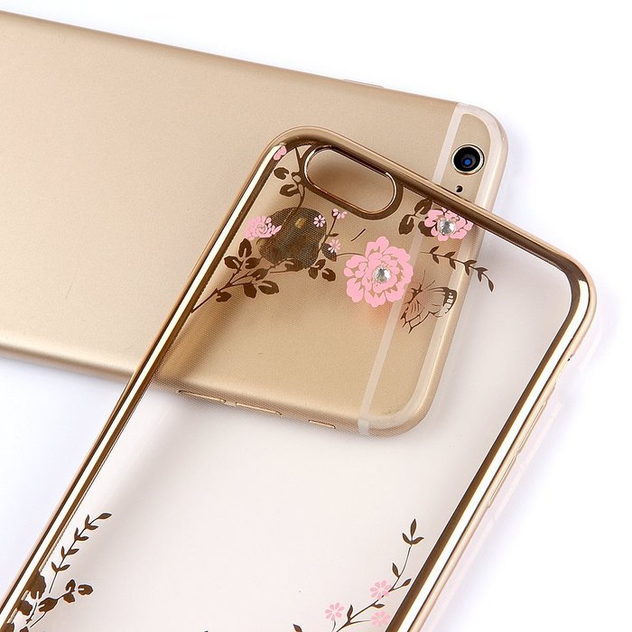 iPhone 7 Case,iPhone7 Case,ikasus Mini Love Heart Glitter Bling Crystal Rhinestone Diamonds Clear Rubber Golden... N98