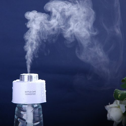 DGI MART White Style Bottle Cap Mini Humidifier Mute USB Powered Humidifier Aromatherapy Air Purifying Humidifier... N5
