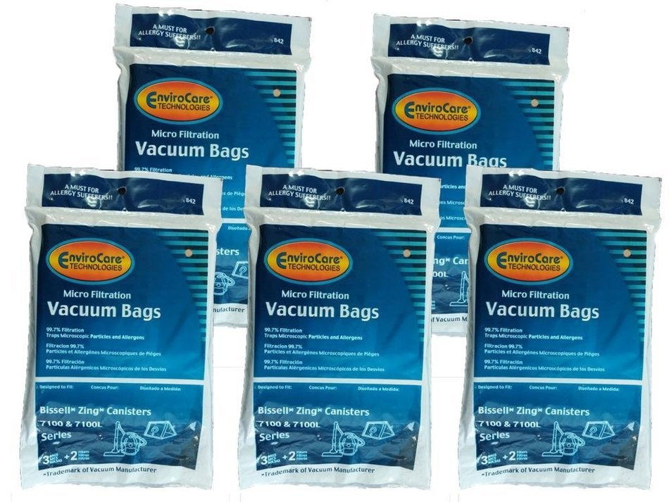 9 (3 pkgs) Bissell Zing Vacuum Bags + Filters Maintenance Kit 3210, Inlet filter 203-7052, 1 Final filter-203-... N3