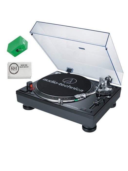 Audio-Technica Black USB DJ Turntable with ATN95E Stylus AT-LP120BK-USB