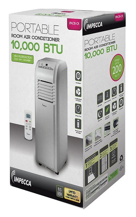 Impecca IPAH14-KS 14,000 BTU Heat & Cool Portable Air Conditioner with Electronic Controls N16