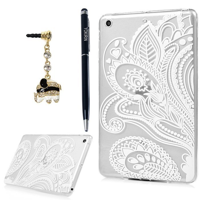 YOKIRIN iPad Mini1/2/3 Case, Fashion Printed Series Slim Fit Shock-absorption Flexible Clear Hybrid Soft TPU Rubber... N51