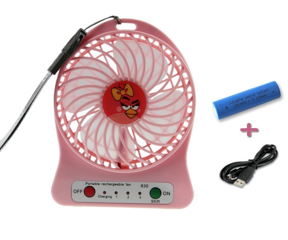 Greenery 360 Degree Rotating Antique USB Powered Plug Charging Ultra-quiet Metal Desktop Table Fan Super Mute... N25