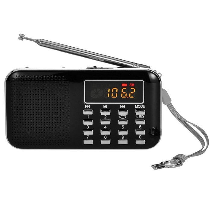 iMinker Mini Portable Digital AM/FM Radio Media Speaker MP3 Music Player Support TF Card/USB Port with LED Screen... N5