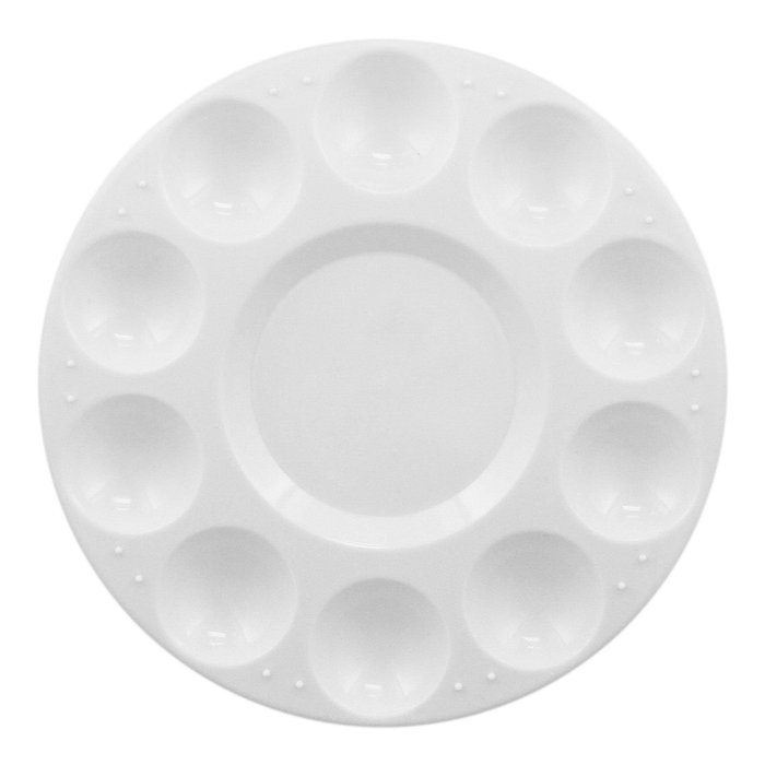 TOOGOO(R) 10-Well Round Plastic Palette white N2