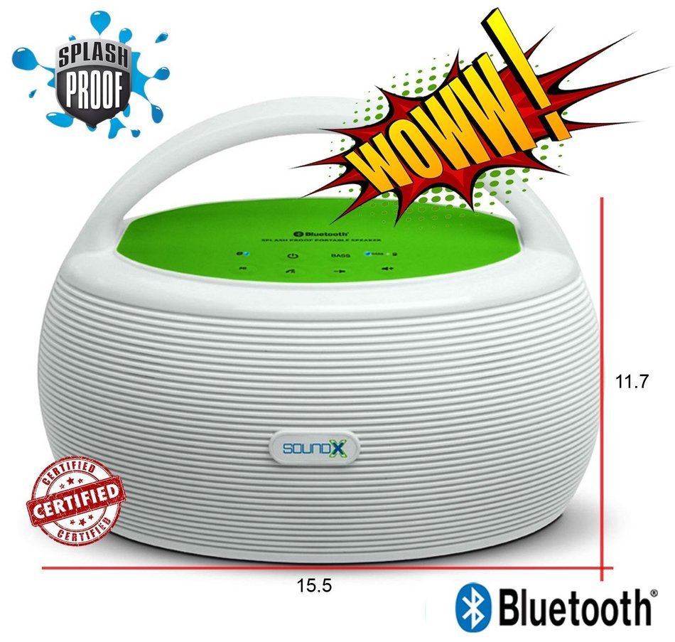 Portable Bluetooth 20Watts Waterproof Indoor/Outdoor Speaker SMI440BTX HD and Hi-Fi BIGRock Blast SoundX Loud...