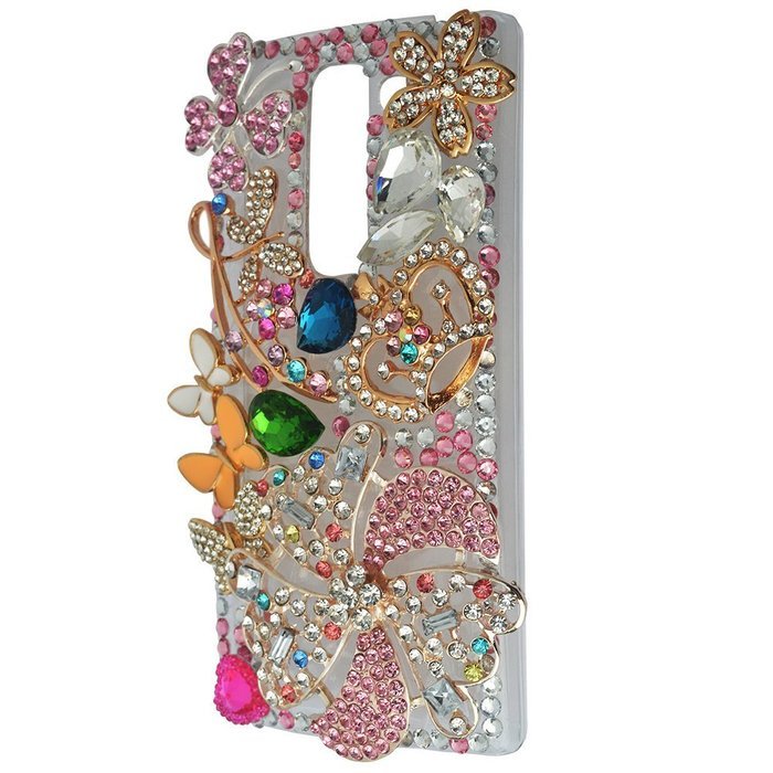 Spritech(TM) Bling Clear Phone Case For LG spirit h440 C70/LG Escape 2/LG Logos/LG Spirit 4G LTE,3D Handmade Silver... N43