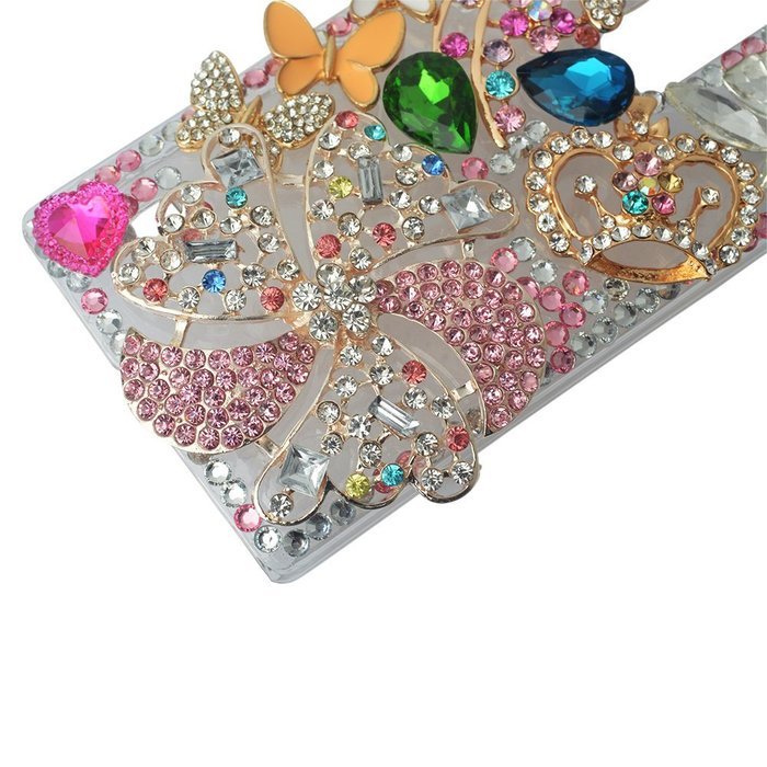 Spritech(TM) Bling Clear Phone Case For LG spirit h440 C70/LG Escape 2/LG Logos/LG Spirit 4G LTE,3D Handmade Silver... N44