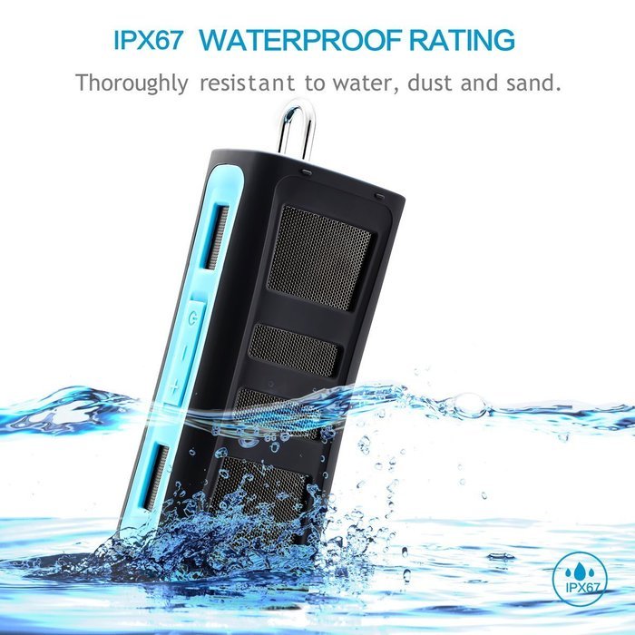Bluextel 6W Enhanced Bass Portable Bluetooth 4.0 Speakers Waterproof IPX67 Floating Speaker for Outdoor and Shower...