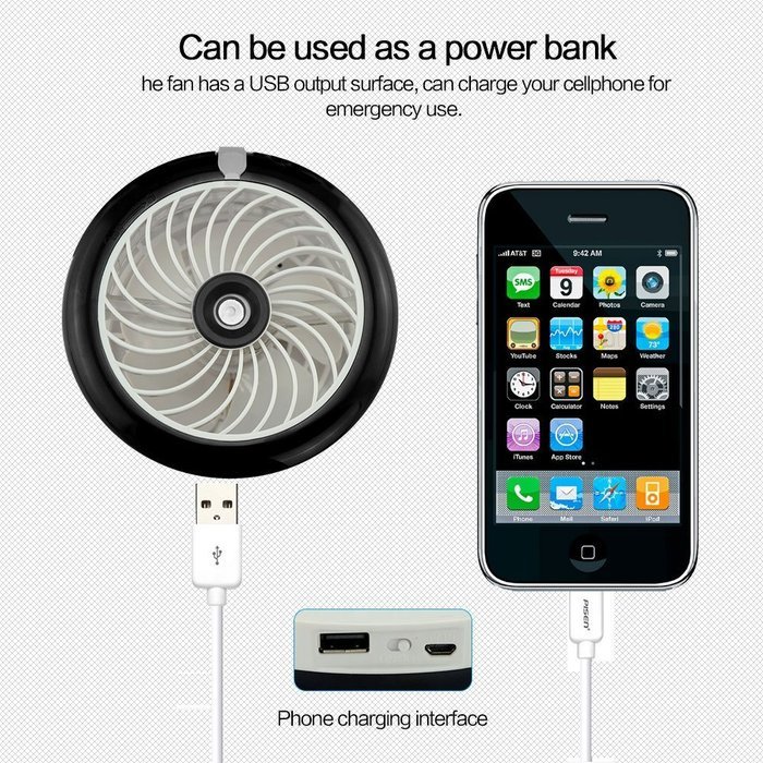Topwell Humidifier Fan USB Mini Cooling Misting Fan Portable Water Spray Fan Rechargeable Humidifier Personal... N14