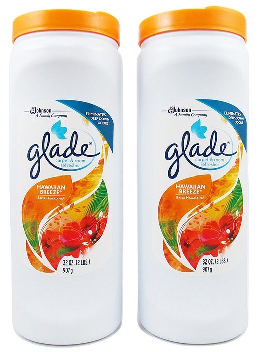 Glade ~ Carpet & Room Refresher 32oz ~ Pack of 2 ~ (Orange - Hawaiian Breeze) N3