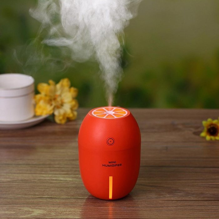 DZT1968 Portable USB Humidifier Air Purifier Steam Diffuser Mist Office Room (Yellow) N5
