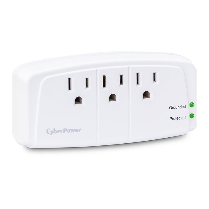 CyberPower CSB100W 900 Joules Essential Wall Tap with 1-Outlet Surge Suppressor N4