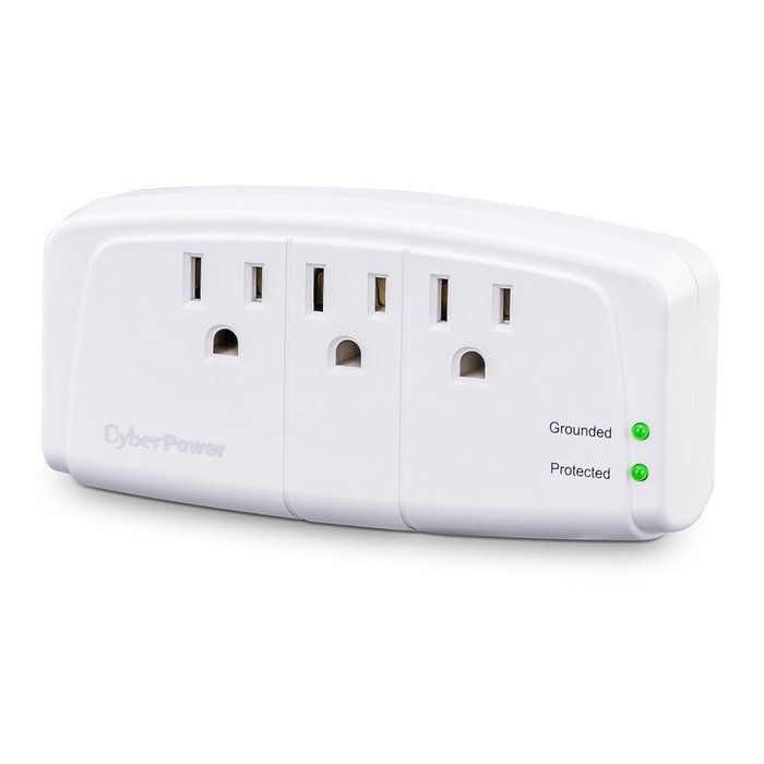 CyberPower CSB100W 900 Joules Essential Wall Tap with 1-Outlet Surge Suppressor N5