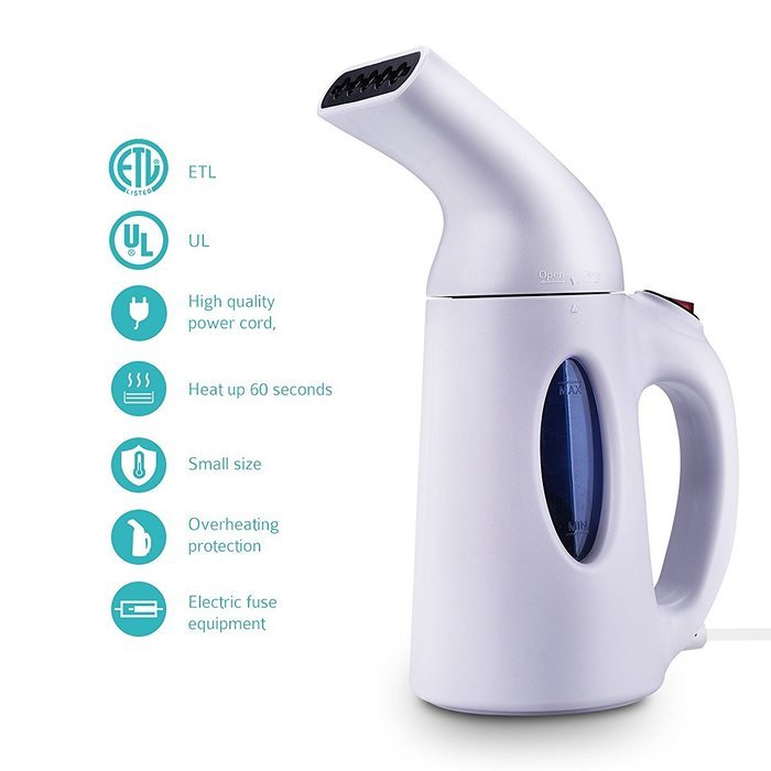 [Upgraded Version]Fabric Steamer, Homitt Portable Garment Cloth Steamer with Storage Bag for Travel. N7