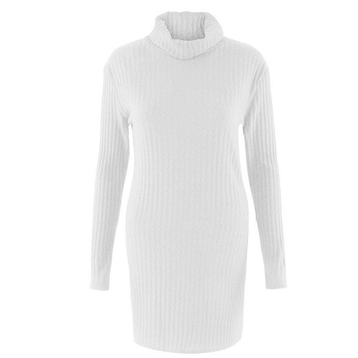 Women Dress,Haoricu Fall Womens Casual Long Sleeve High-collar Solid Jumper Turtleneck Sweater Dress Skirt Coat... N17