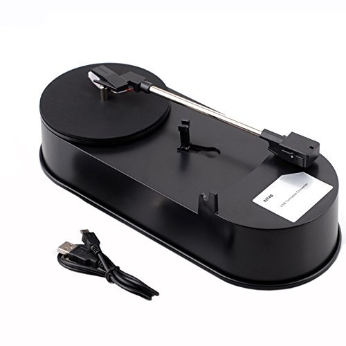 CISNO Vinyl LP Turntable To MP3 Converter Capture Music Player 3.5m R/L Jack Line Out