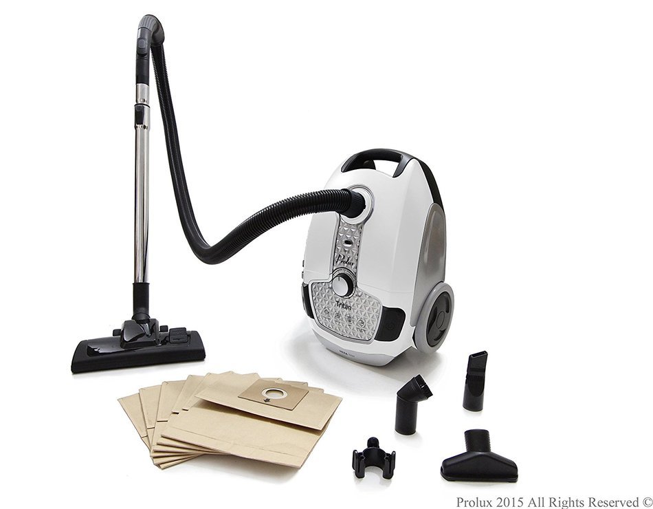 Tritan Canister Vacuum HEPA Sealed Hard Floor Vacuum Color: White N6