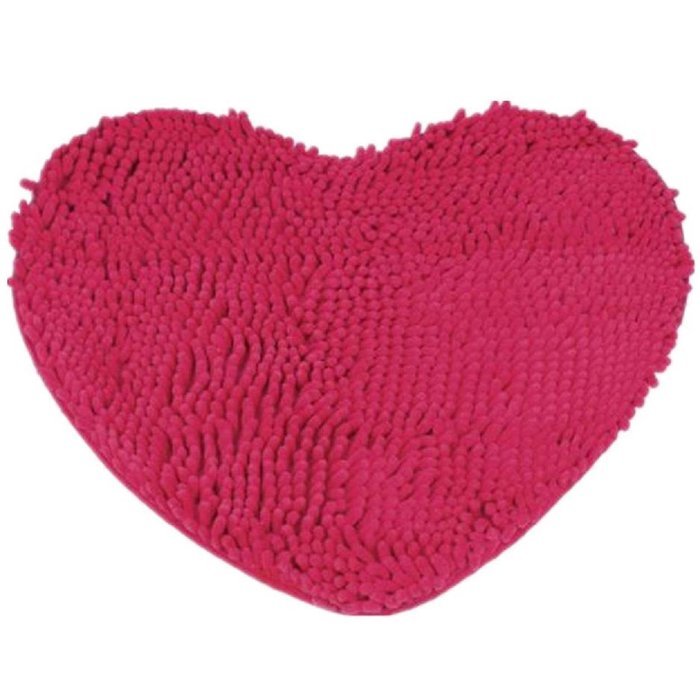 Kingfansion Bedroom Door Mat Heart Shaped Carpet Fluffy Chenille Rug ...