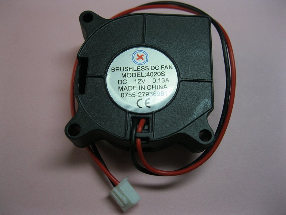2 pcs Brushless DC Blower Fan 4020S 12V 2 Wires 40x40x20mm Black Color Sleeve-bearing Skywalking N2