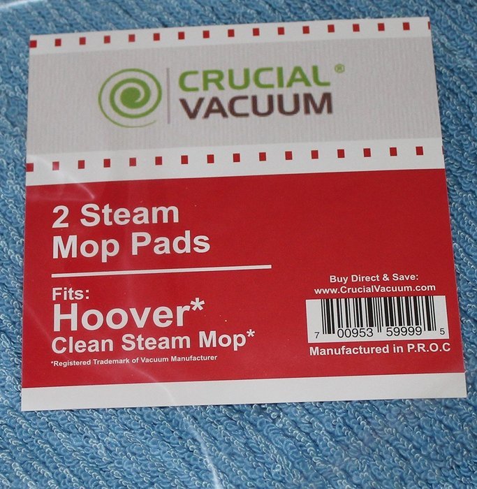 2 Hoover Washable, Reusable Steam Mop Pads Designed To Fit WH20200 Steam Mop, WH20300 Canister Steam Cleaner;... N2