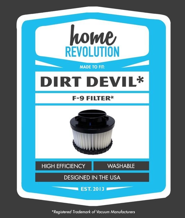 Dirt Devil F9 Home Revolution Brand Replacement Washable and Reusable Filter; Made To Fit Dirt Devil Classic Hand...