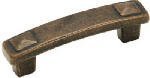 Amerock Cabinet Pull 3 Center Pyramid Forgings Rustic Bronze Finish 1-1/16 Proj. by Amerock