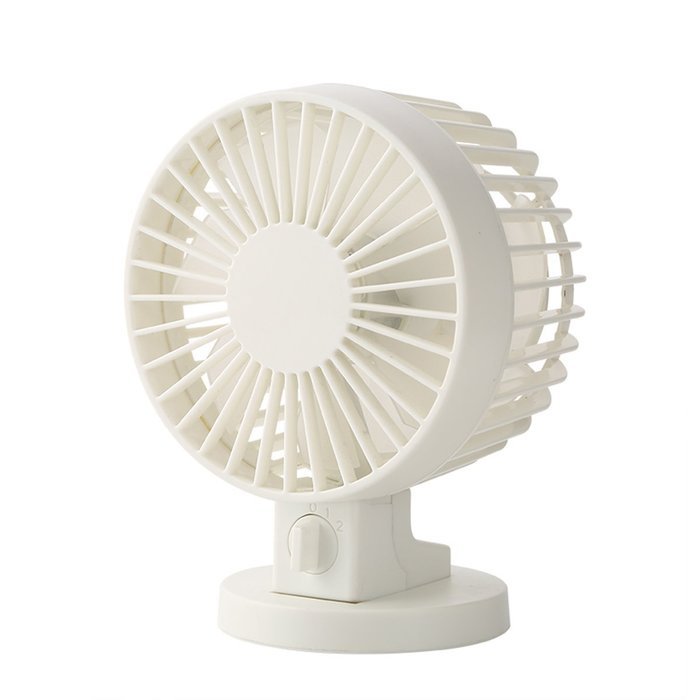 QH USB Mini Portable Double-vane Desk Fan Electric Computer Super Mute Cooler Fan (White) N17