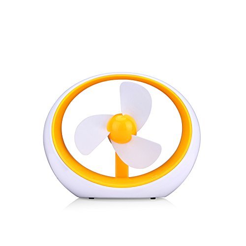 Fashion Round Simple USB Mini Fan Potable Battery Desktop Creative Colorful Fan With Three Leaves Cute Electric... N2