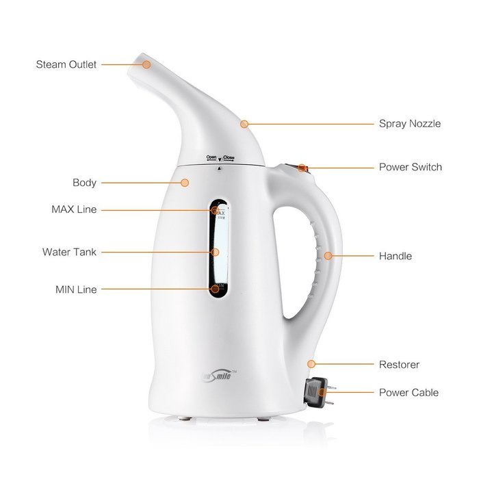 Housmile Garment Steamer 360ml Portable Handheld Fabric Steamer Fast Heat-up Powerful Travel Garment Clothes Steamer... N6