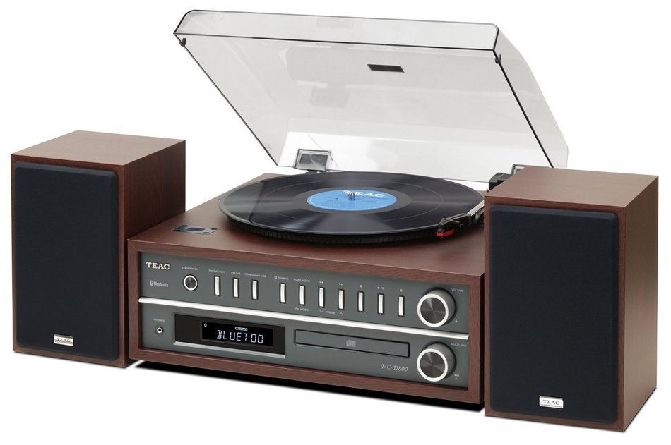 Teac BLUETOOTH All-In-One Turntable Speaker System with CD Player/USB For MP3/WMA Playback, Detachable 2-Way Speakers... N2