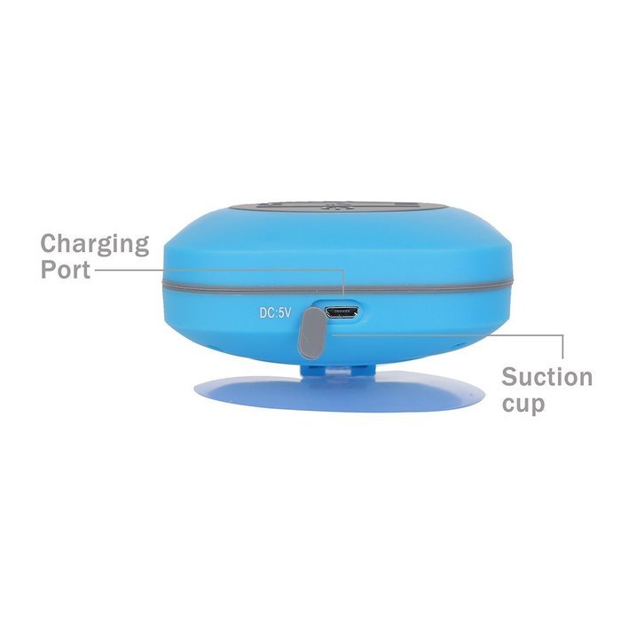 Wireless Bluetooth Shower Speaker , ZDW Outdoor 3.0 Waterproof Speakers with 3W Suction Cup Mic Hands-Free Speakerphone... N3