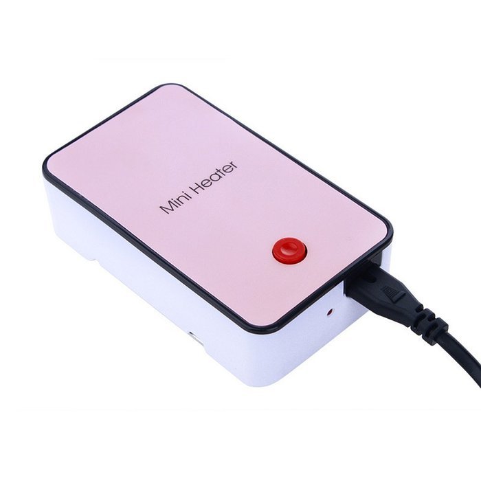 Rubility Portable Room Heaters Mini Heater Standing Desk Fan Electric Air Warmer (Pink) N5