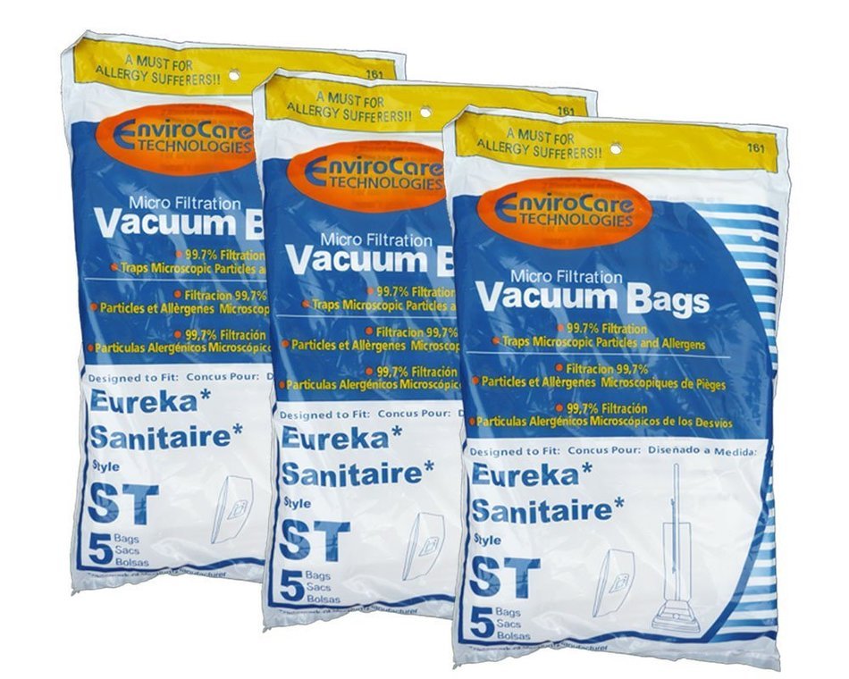 15 Eureka Sanitaire Type ST Vacuum Bags, Express, Power Team Canister, Home Cleaning System Vacuum Cleaners, 63213... N2