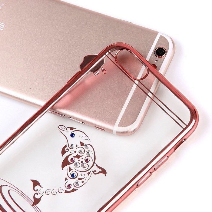 iPhone 7 Case,iPhone7 Case,ikasus Mini Love Heart Glitter Bling Crystal Rhinestone Diamonds Clear Rubber Golden... N109