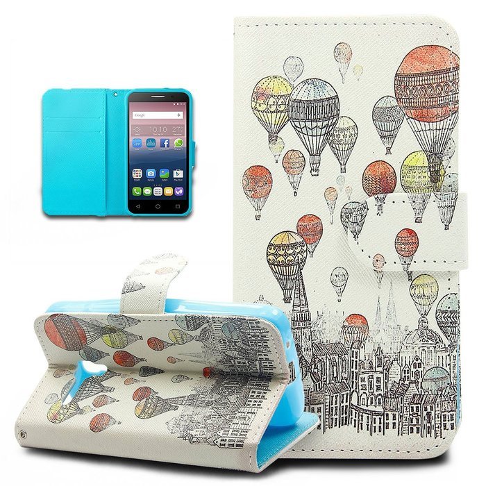 Alcatel One Touch Pop 3 Case,ikasus Colorful Painted Premium PU Leather Fold Wallet Pouch Case Flip Stand Credit... N11