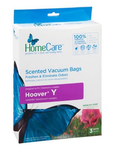 Home Care Scented Hoover Type Y Premium American Made Odor Eliminating Vacuum Bags, Fits Hoover AH10040, 4010100Y...