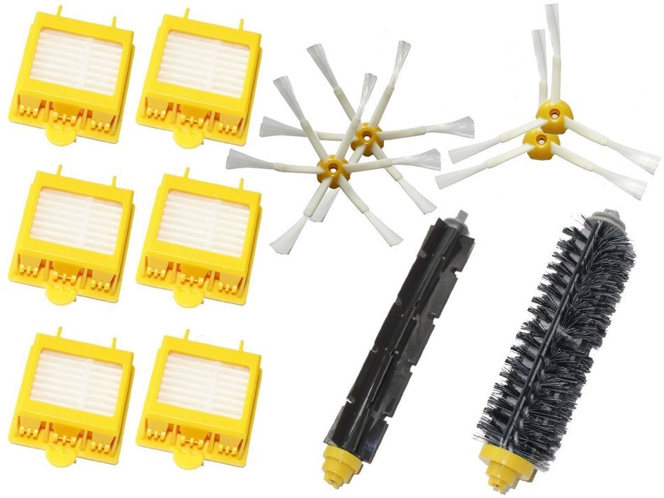 SHP-ZONE Vacuum Cleaner Accessory Kit Replacement -Kit Includes: 6 Hepa Filters, 4 Side Brushes (2 3-armed + 2...