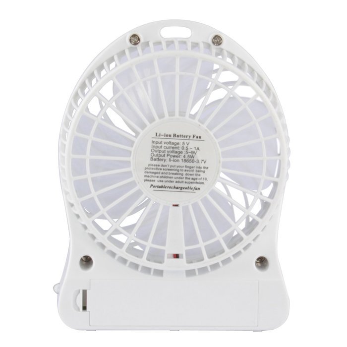 innobay 4-inch Personal Battery Operated Fan Rechargeable with LED Light, Quiet (Black) N23