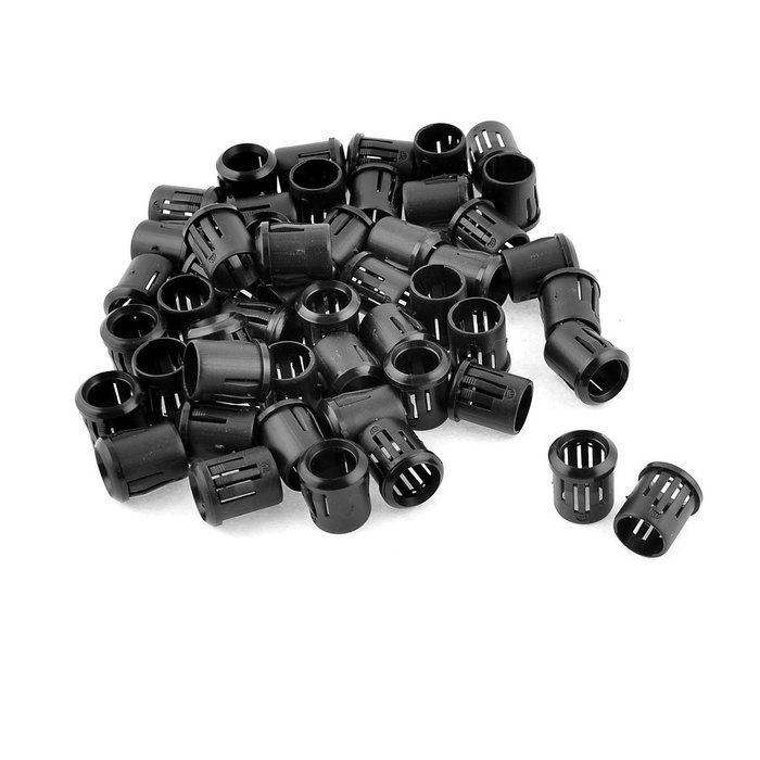 uxcell Household LED Lamp Light Holder Shell 10mm Inner Diameter 50pcs Black