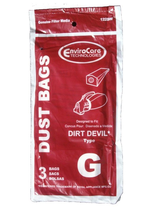 9 Royal Type G Hand Vacuum Filter Bags, Dirt Devil Hand Vac Vacuum Cleaners, 3010347001, 3010348001, 3103075001... N2
