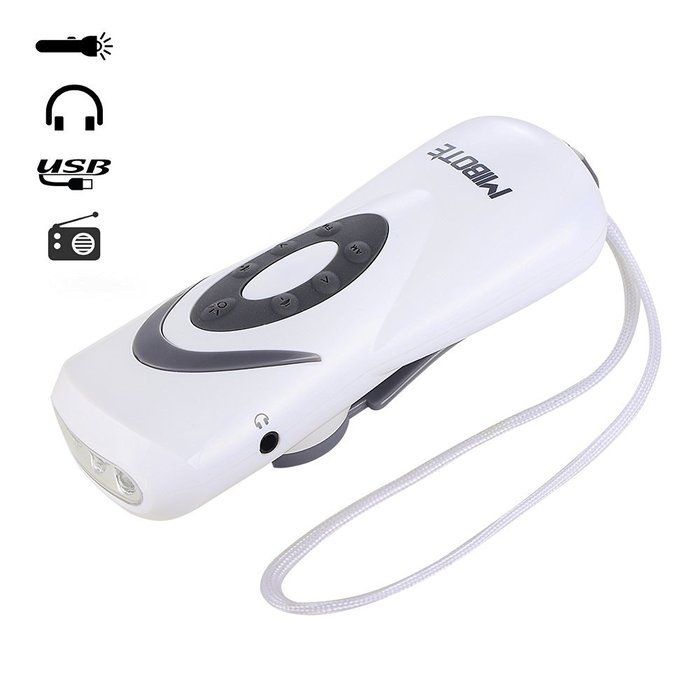 Hand Crank Charger,MIBOTE 2016 Newest Version (3 in 1) Dynamo Emergency Hand Crank Self Powered AM/FM/NOAA Weather...