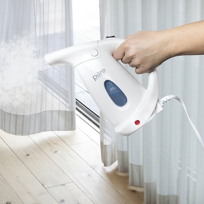 PureSteam Deluxe Handheld Garment Steamer &ndash; Powerful Portable Fabric Steamer Dewrinkles Clothing, Linens, & Curtains... N9