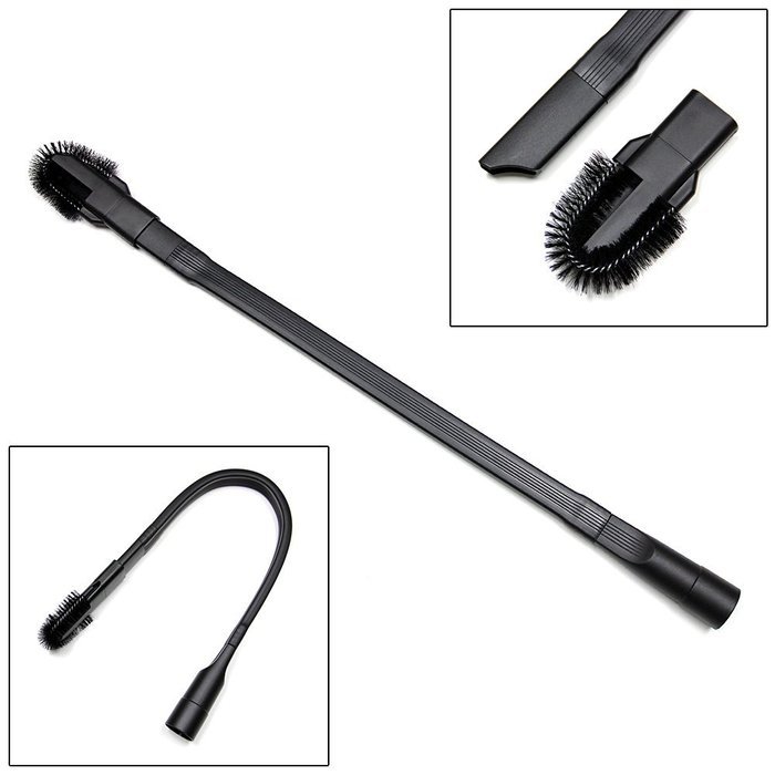MaximalPower 25-inch Flexible Long Reach Crevice Tool Attachment 1.25 inches with Removable Brush Head N2