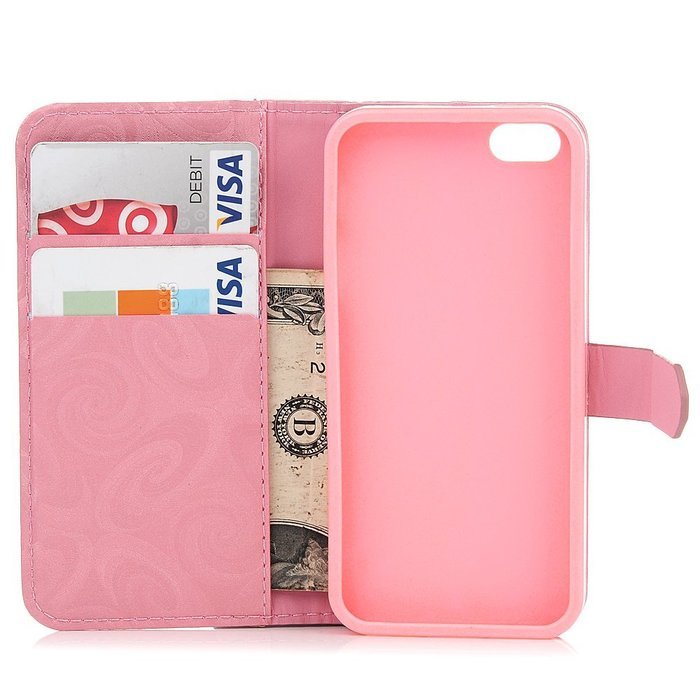 iPhone SE Case, iPhone 5/5S Case,YOKIRIN Stand Wallet Premium PU Leather with Handmade Flowing Glitter Liquid... N20