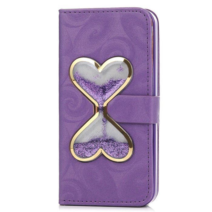 iPhone SE Case, iPhone 5/5S Case,YOKIRIN Stand Wallet Premium PU Leather with Handmade Flowing Glitter Liquid... N22