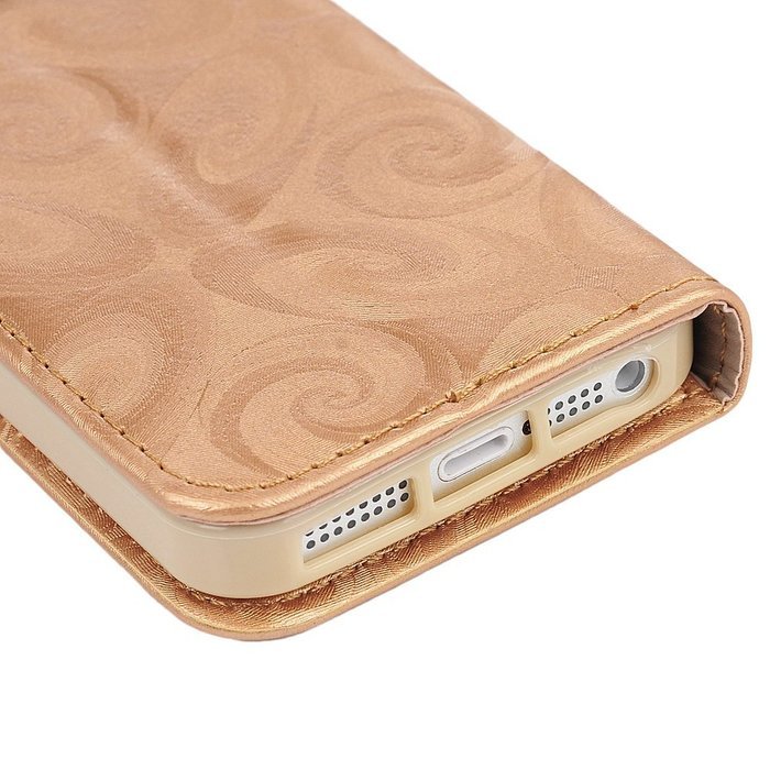 iPhone SE Case, iPhone 5/5S Case,YOKIRIN Stand Wallet Premium PU Leather with Handmade Flowing Glitter Liquid... N24