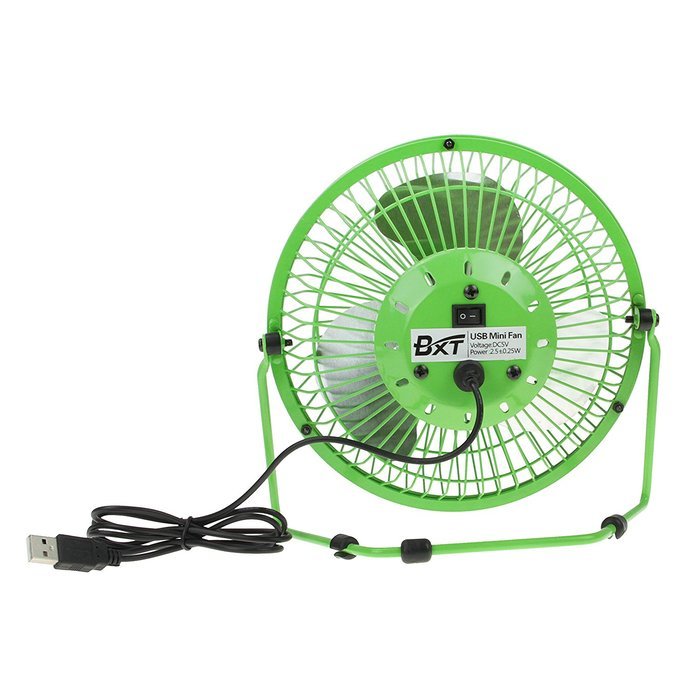 Greenery 360 Degree Rotating Antique USB Powered Plug Charging Ultra-quiet Metal Desktop Table Fan Super Mute... N38