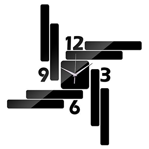 EverTrust(TM) New Hot mirror Wall Clock sticker Modern style Home Decor Living Room sofa background Stickers N3